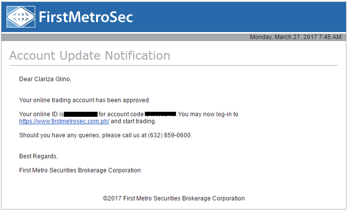 open a First Metro Sec Online
