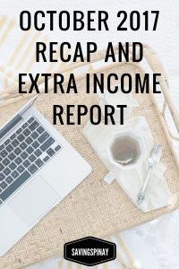 October 2017 Recap and Extra Income Report