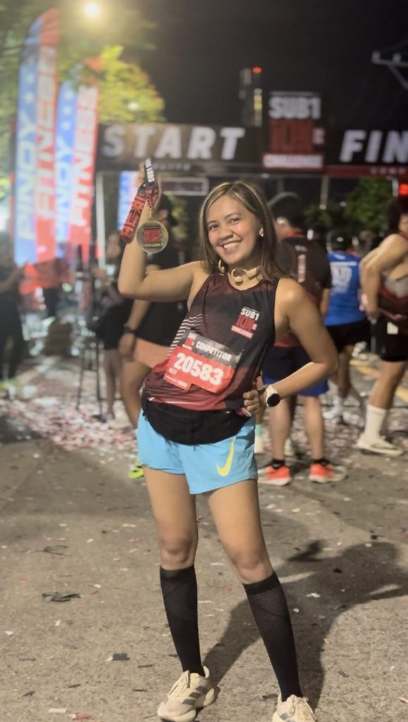 Running the Pinoy Fitness Vermosa 10K, finishing in 1 hour 9 minutes for a new personal record